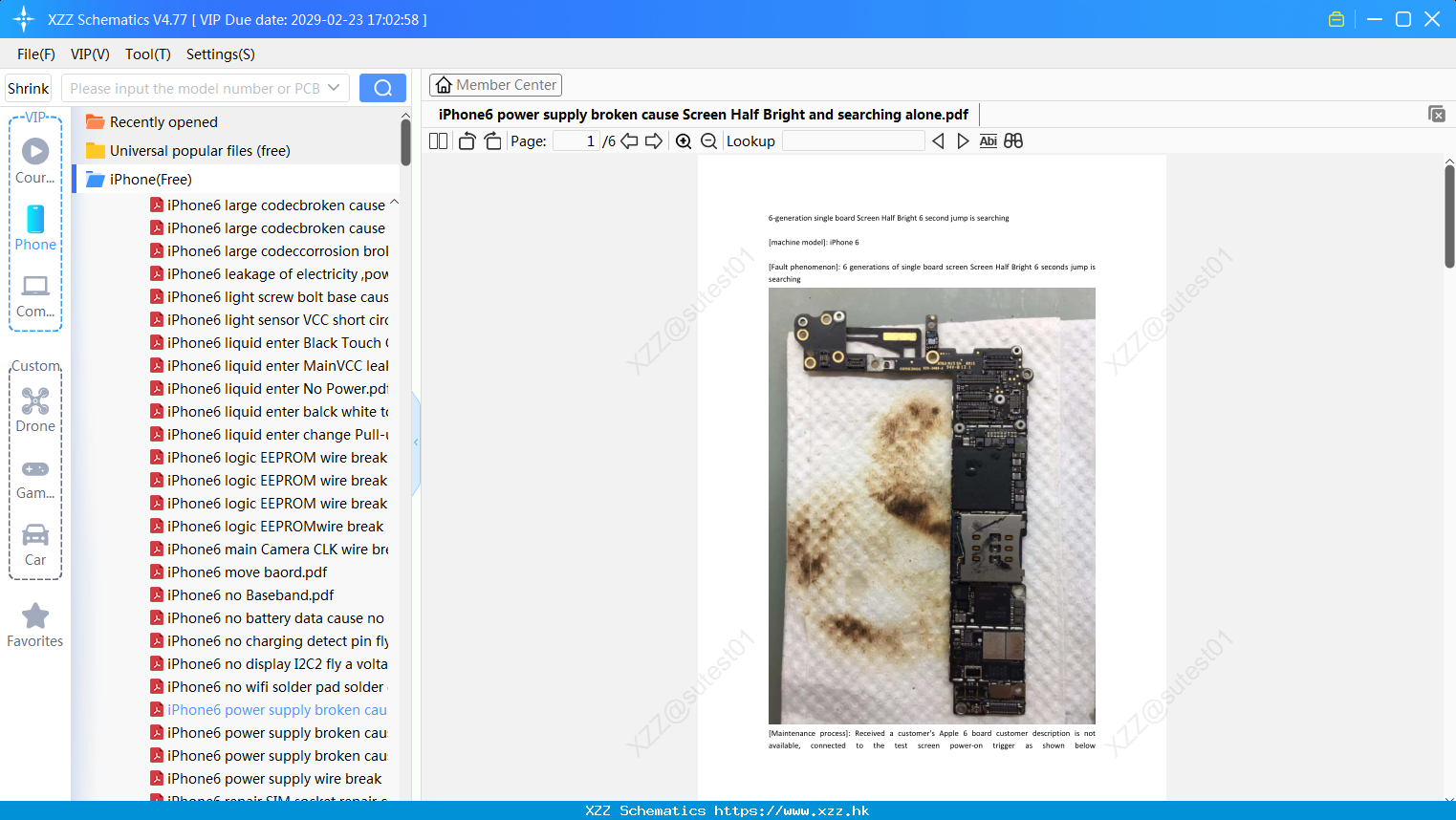 IPhone6 Power Supply Broken Cause Screen Half Bright And Searching Alone